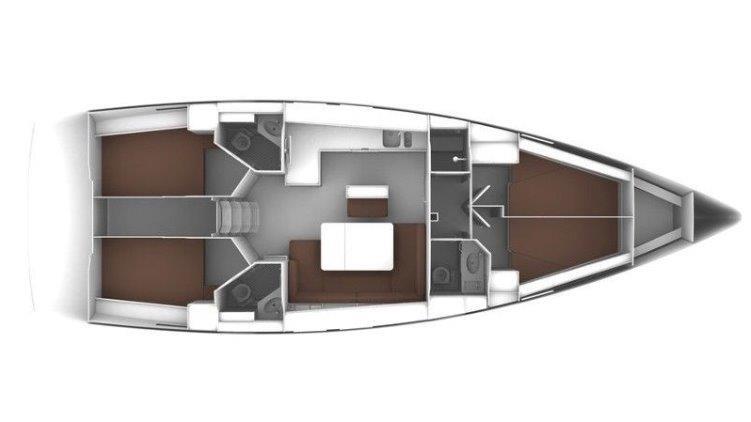 Layout jachtu Bavaria 46 VAIANA Layout jachtu Bavaria 46 VAIANA