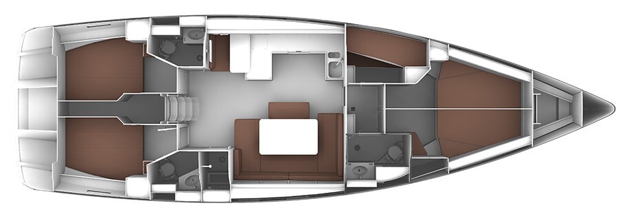 Layout jachtu Bavaria 51 CRUISER S/Y MAUI Layout jachtu Bavaria 51 CRUISER S/Y MAUI